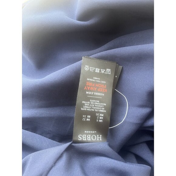 Hobbs London Zariah Sequin Dress 2 Navy Blue - Picture 11 of 12